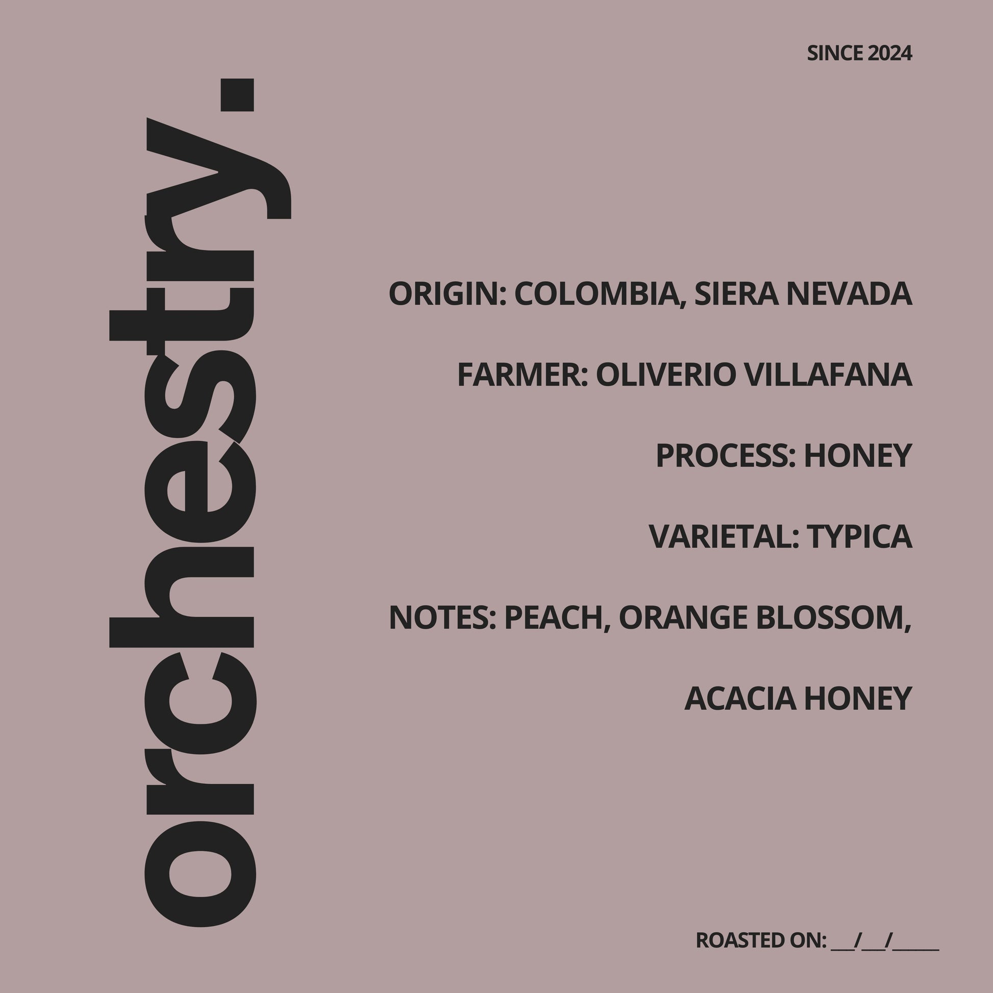 Colombia, Siera Nevada - Honey processed  Typica