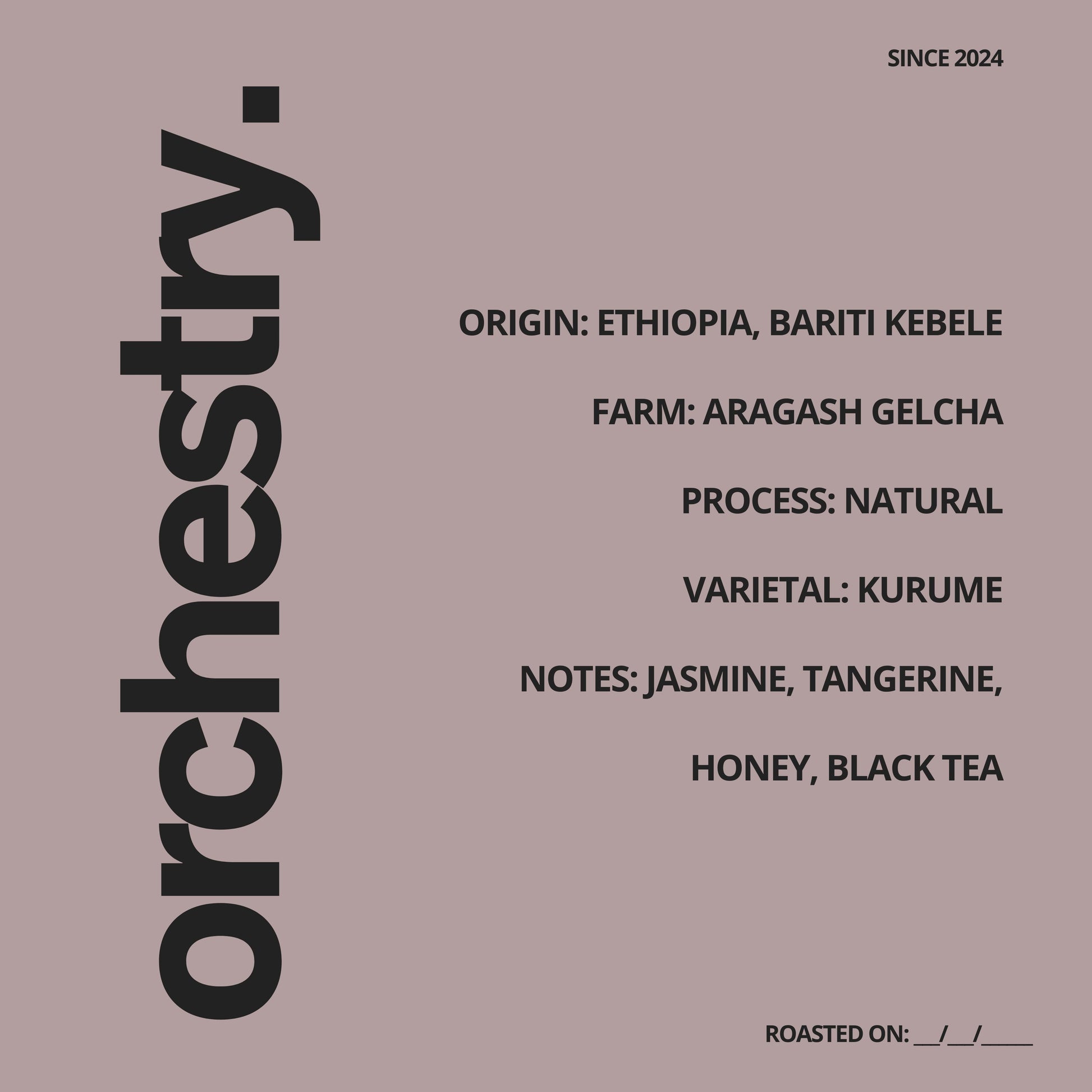 Ethiopia, Aragash Gelcha - Natural 74110/Kurume